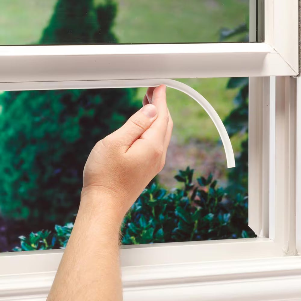 0.375 In. X 17 Ft. White Silicone Rubber Window Seal for Ex-Large Gaps Weatherstrip Roll