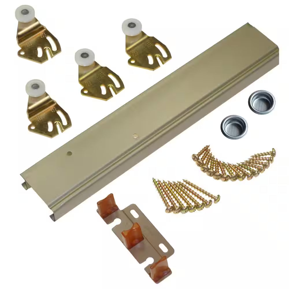 1166 Series 72 In. Sliding Bypass Track and Hardware Set for 2 Bypass Doors