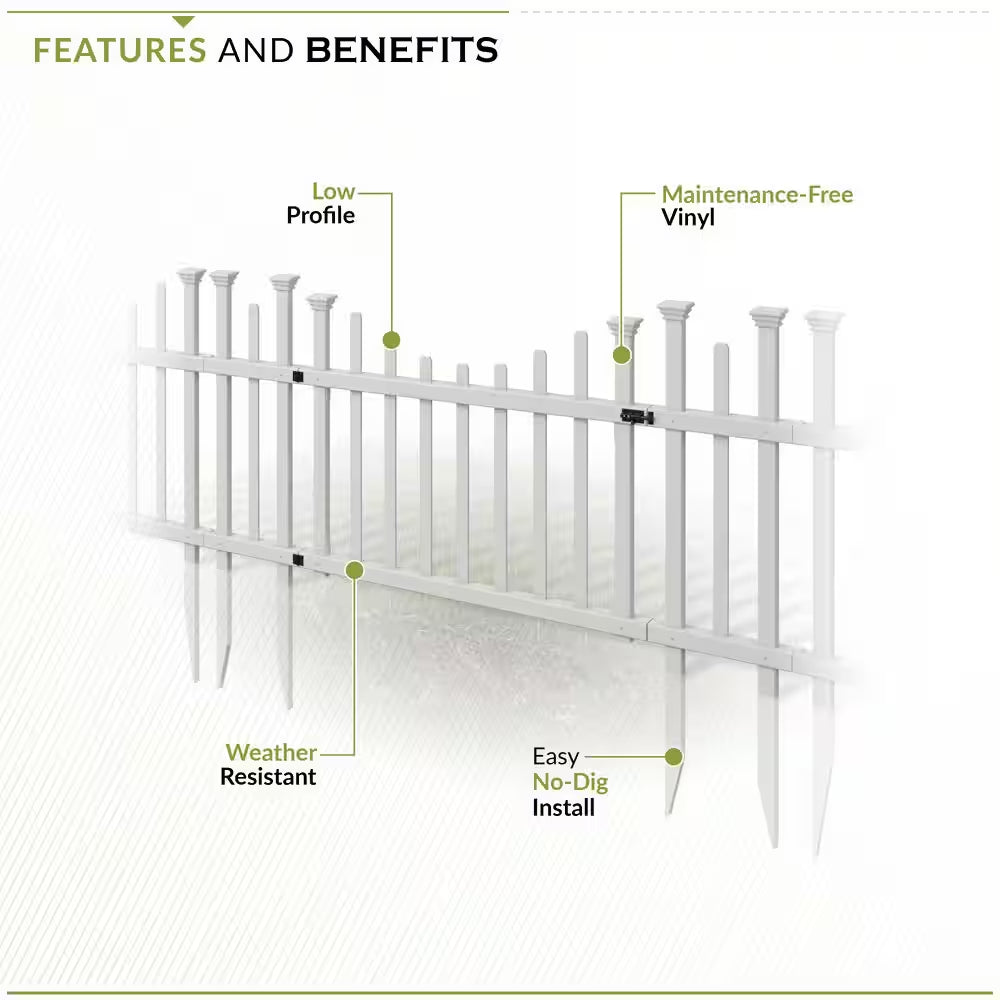 5 Ft. W X 2.5 Ft. H White Vinyl Washington Fence Gate Kit