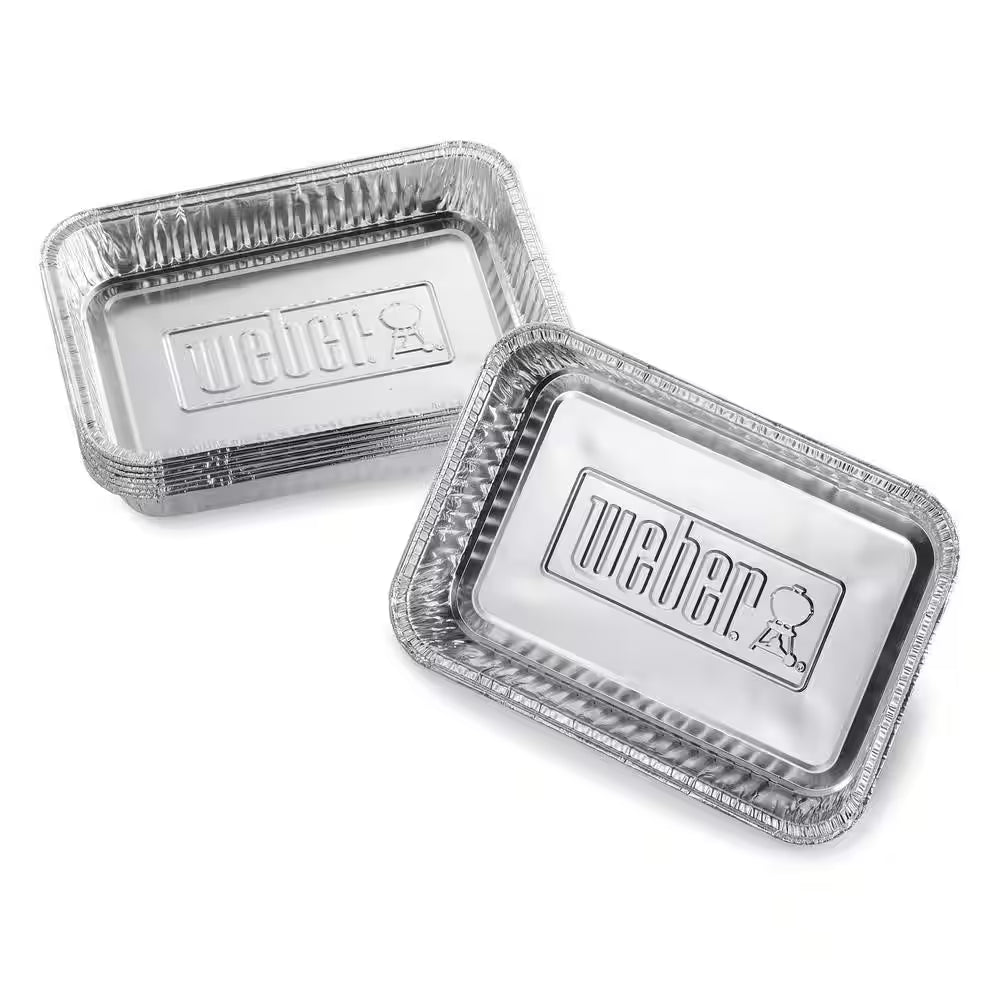 Small Grill Aluminum Disposable Drip Pans (10-Pack)