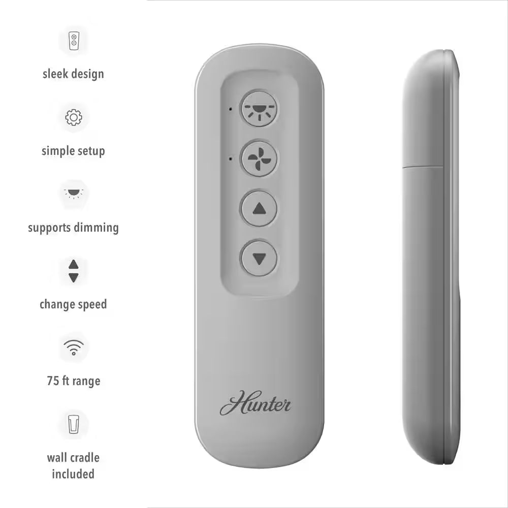 Universal 3-Speed Ceiling Fan and Light Kit Remote Control with Receiver