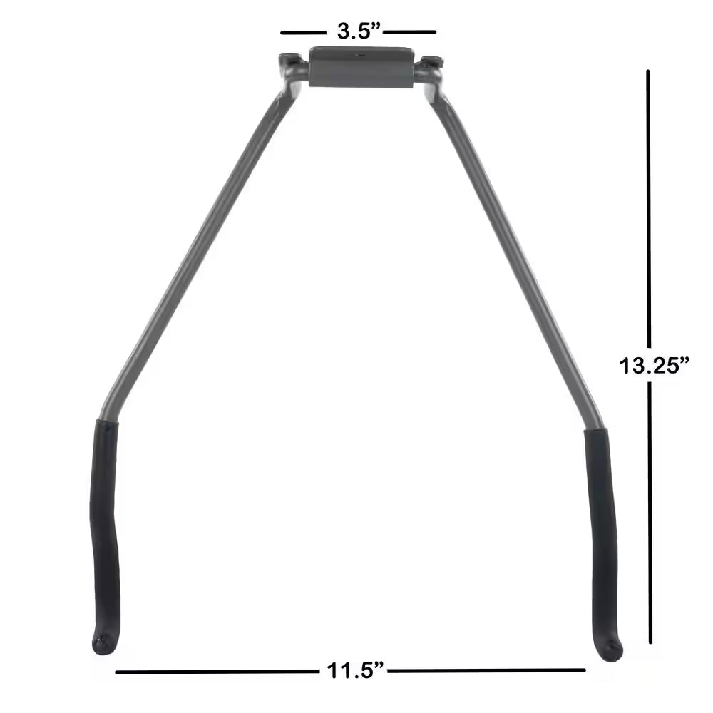 Black 1-Bike Flip up Wall Mounted Garage Bike Wall Hook