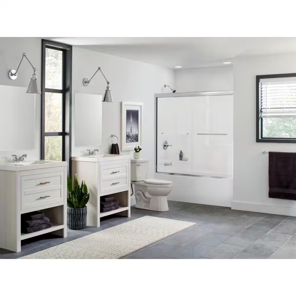 Foundations 4 In. Centerset 2-Handle Bathroom Faucet in Polished Chrome (2-Pack)