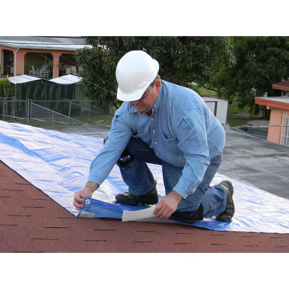 8 Ft. X 10 Ft. Blue Roofing Tarp
