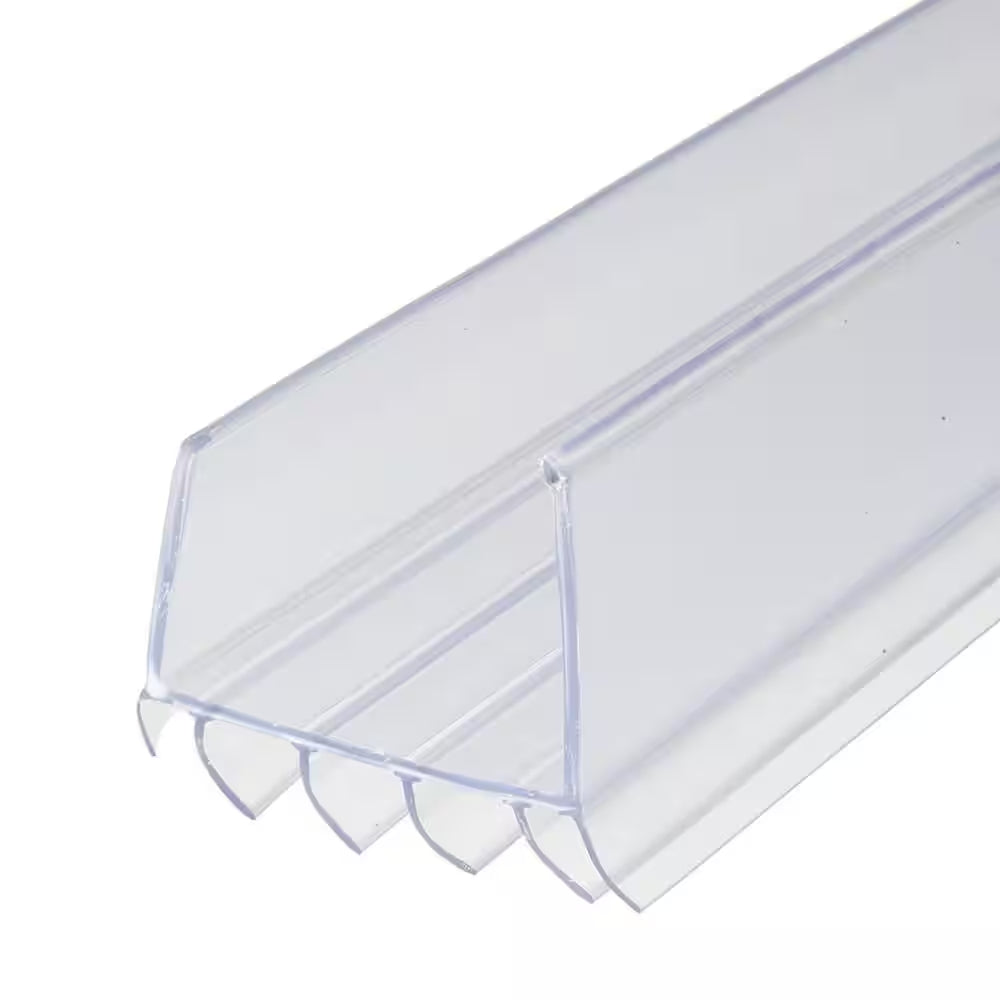 36 In. Clear Vinyl U-Shape Cinch Slide-On under Door Seal