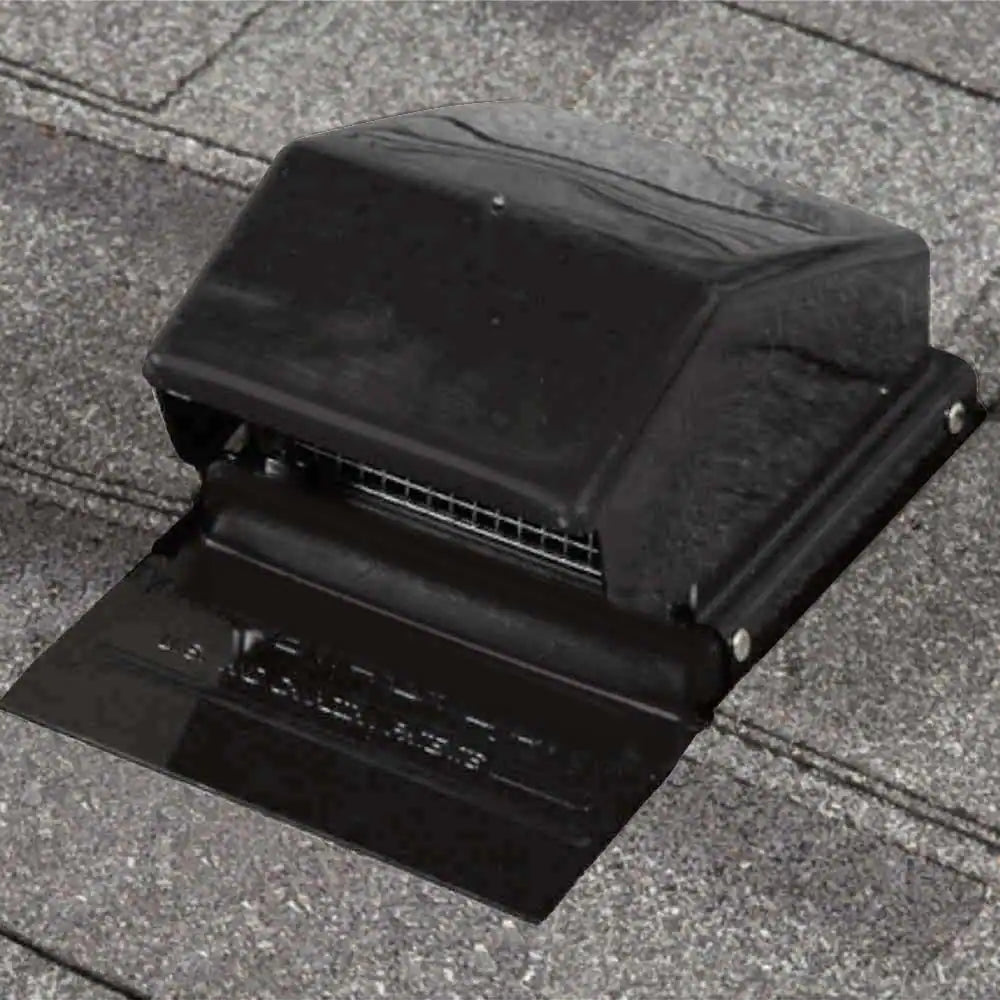 4 In. Black Plastic Roof Cap Vent