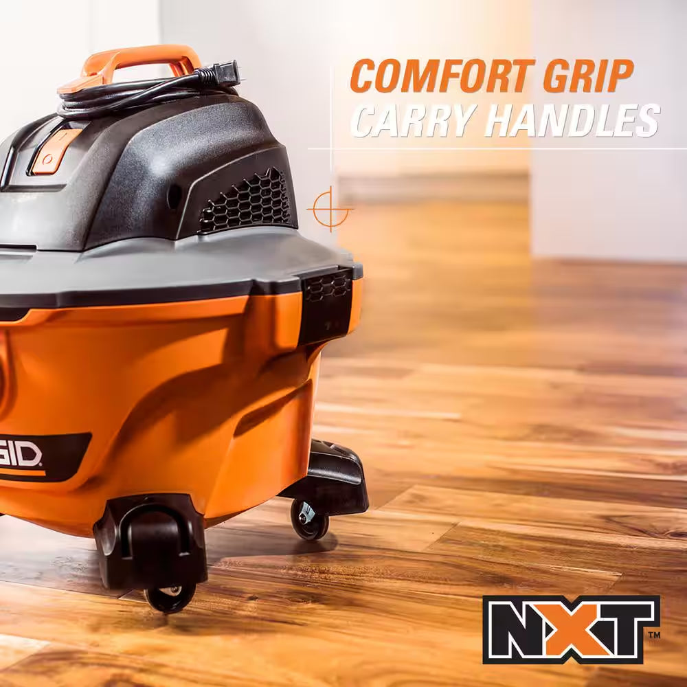 6 Gal. 3.5 Peak HP NXT Shop Vacuum Wet Dry Vac with General Debris Filter, Locking Hose and Attachments HD06001