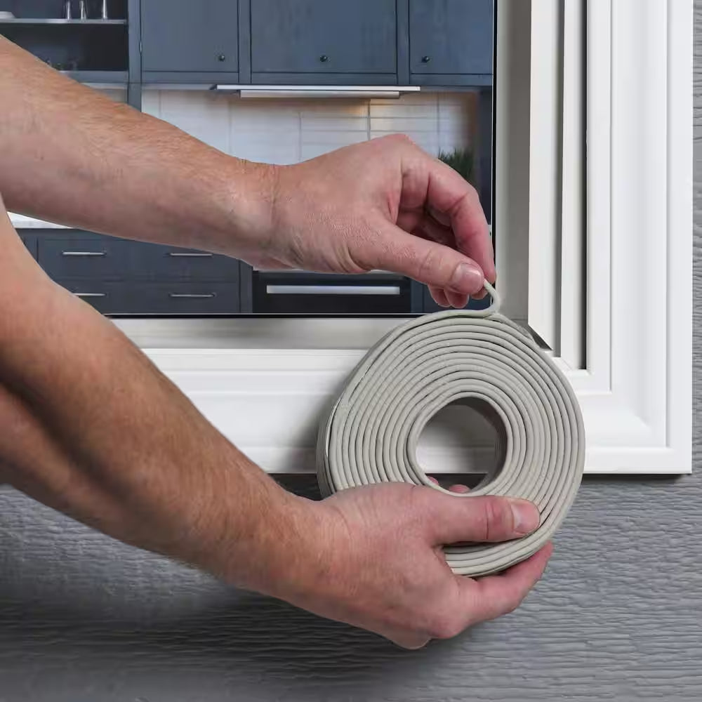 90 Ft. Gray Replaceable Caulk Cord Weatherseal for Small Gaps & Cracks