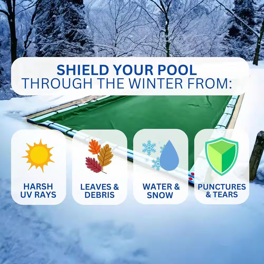 Hydrotools Supreme Guard Winter Pool Cover for 18 X 36 Ft. Inground Pools