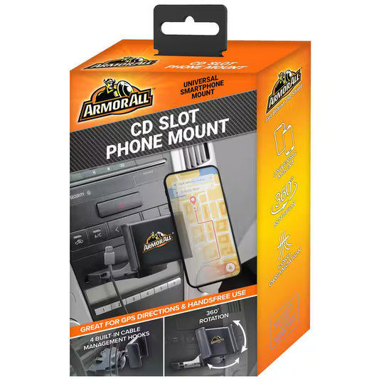 Universal CD Slot Phone Mount, Adjusts 360-Degrees