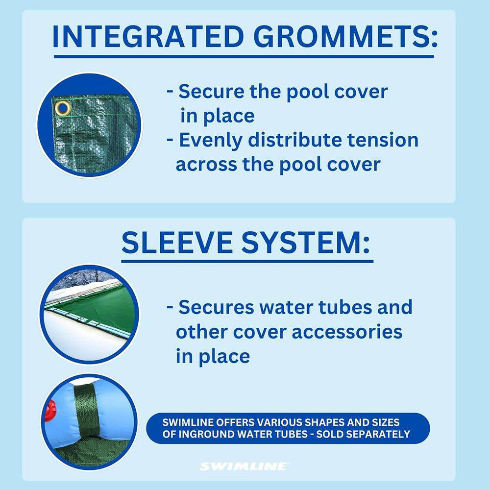 Hydrotools Supreme Guard Winter Pool Cover for 18 X 36 Ft. Inground Pools