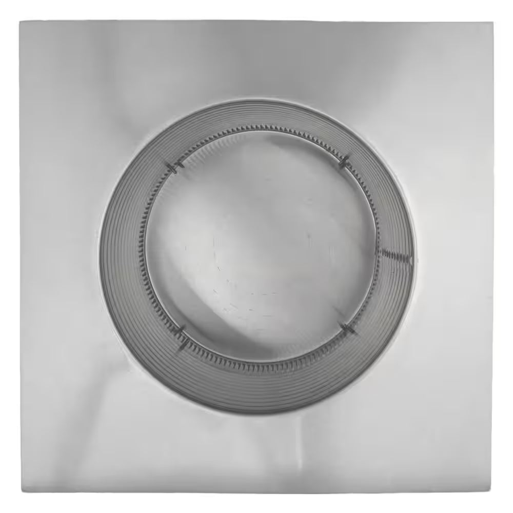 Keepa Vent 10 In. Dia 78 Sq. In. NFA Aluminum Finish Static Roof Vent for Flat Roofs with 11 In. High Collar
