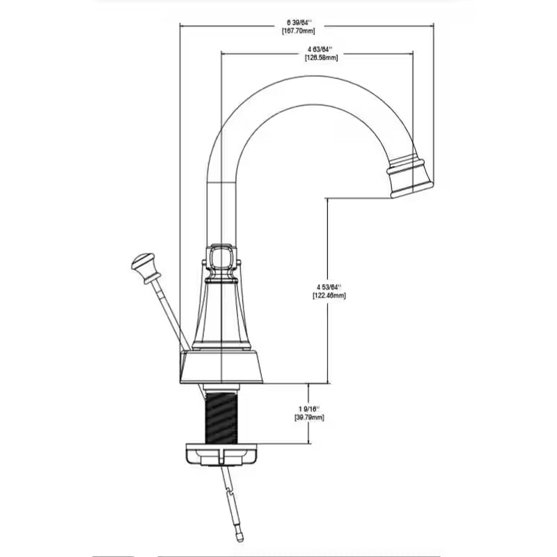 Melina 4 In. Centerset Double Handle High-Arc Bathroom Faucet in Chrome