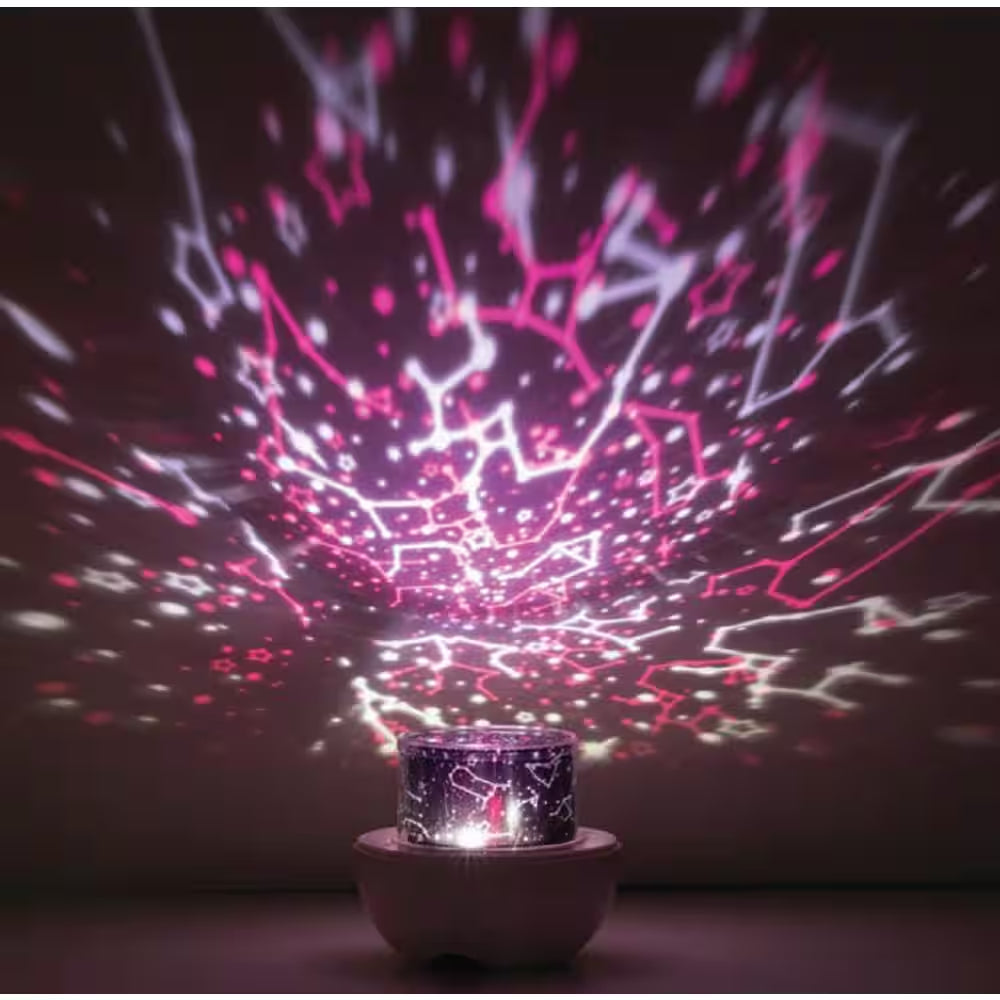 Multi-Color USB Powered Rotating Integrated LED Projector with Replaceable Slides