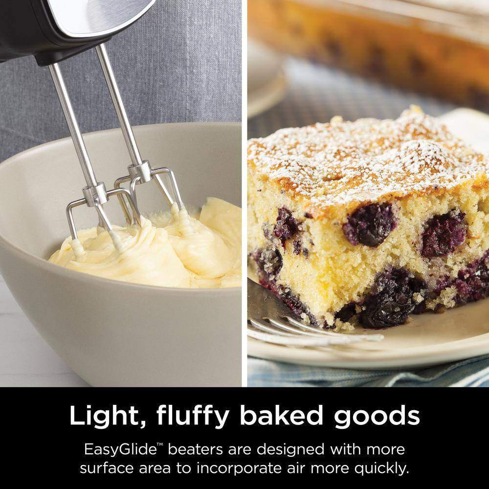 Foodi Power Mixer System, 5-Speed Black Immersion Blender and Hand Mixer