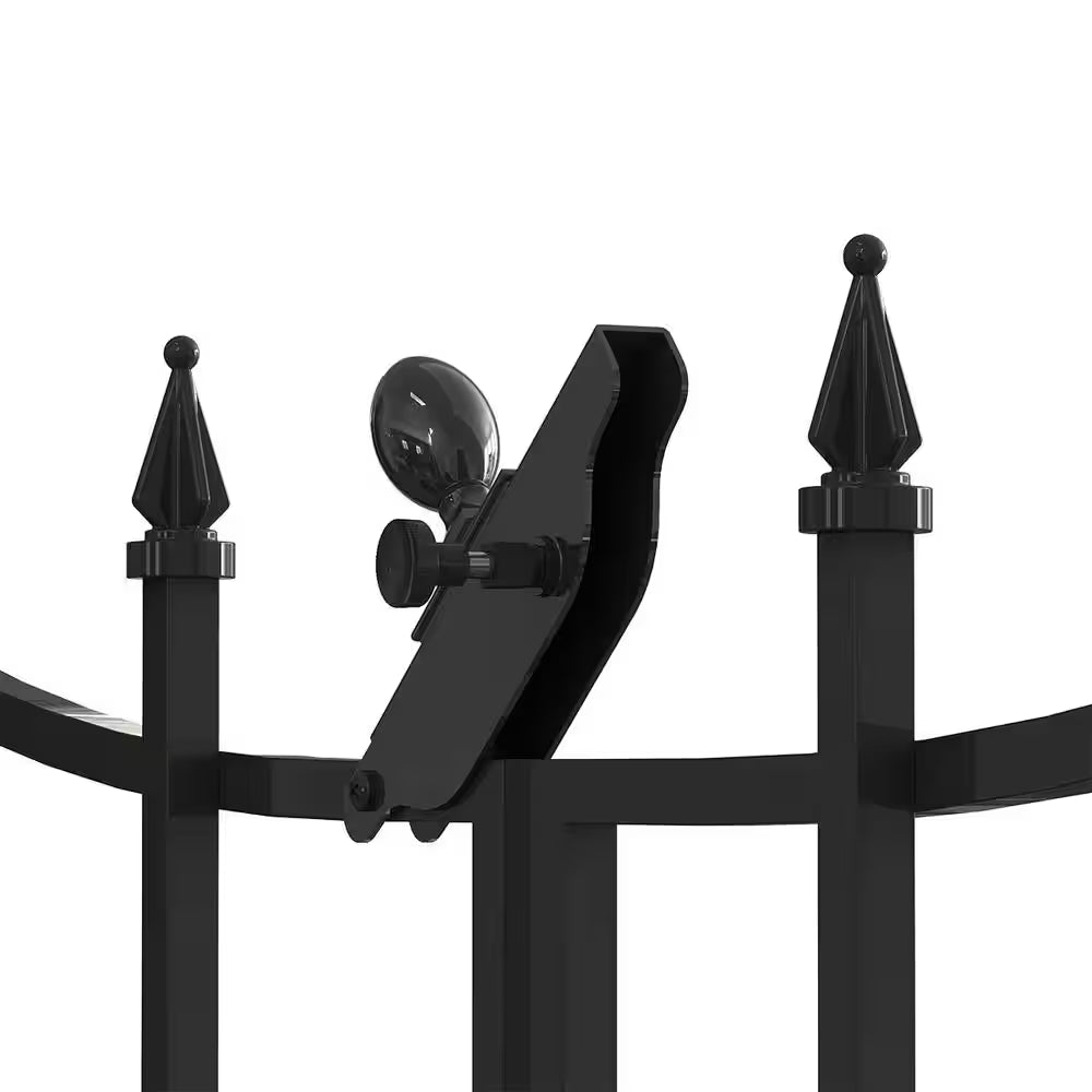 Empire/Westbrook 28 In. Black Steel Decorative Garden Fence Gate