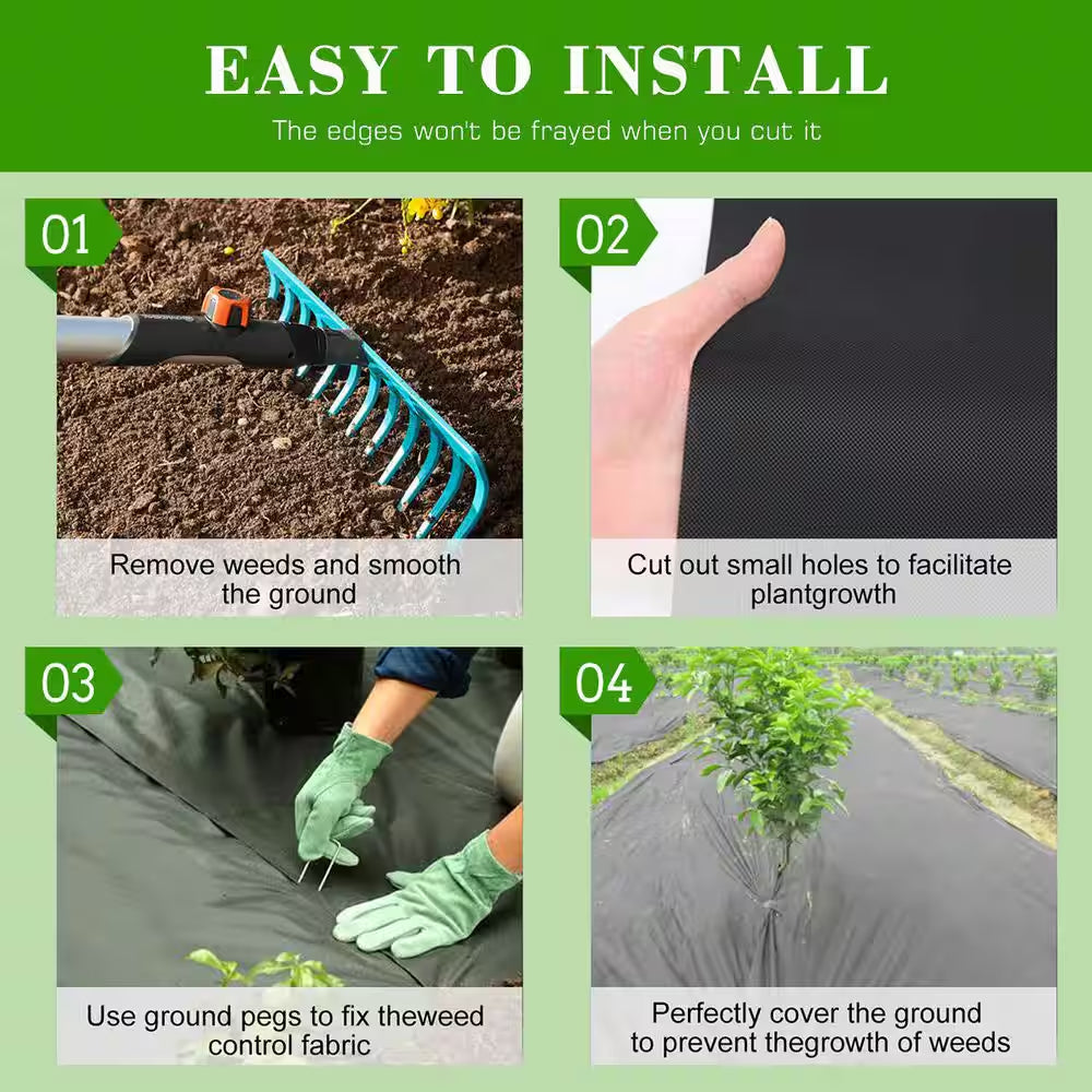 6 Ft. X 100 Ft. 3.0 Oz. Non Woven Fabric for Landscaping, French Drains, Underlayment, Weeds Barrier