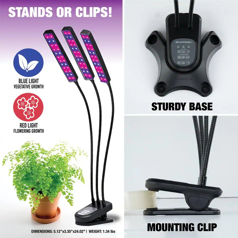 Bionic Grow 6-Watt Equivalent Indoor LED Full Spectrum UV Flexible Plant Grow Light in Color Changing Lights