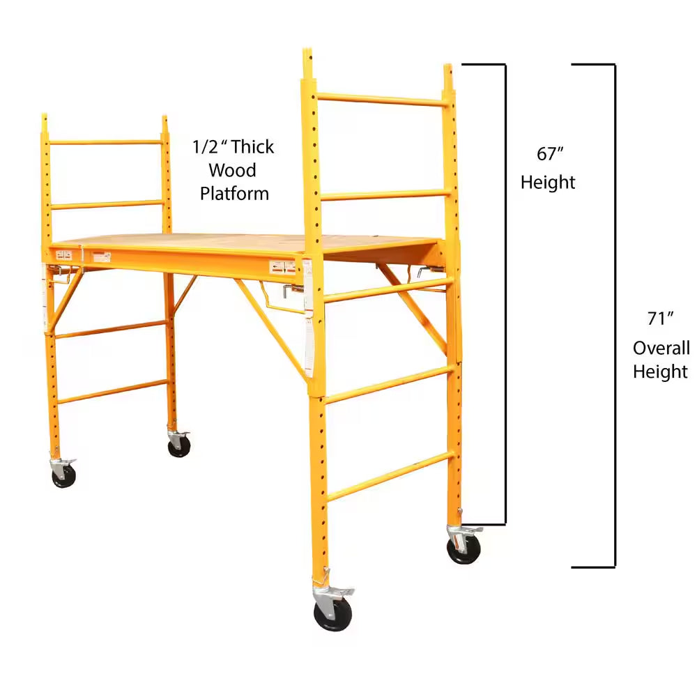 6 Ft. X 6 Ft. X 2.4 Ft. Multi-Use Drywall Baker Scaffolding with 1000 Lb. Capacity