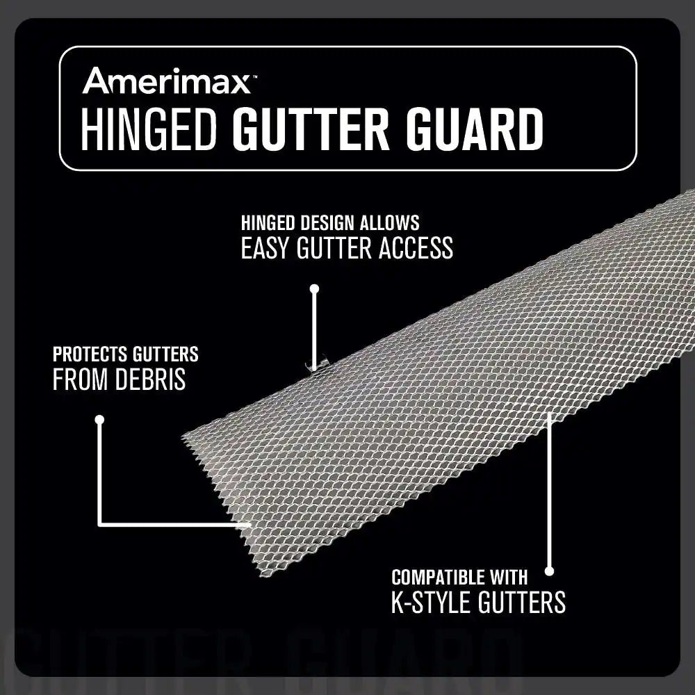 Hinged 6 In. X 3 Ft. Unpainted Galvanized Steel Mesh Gutter Guard