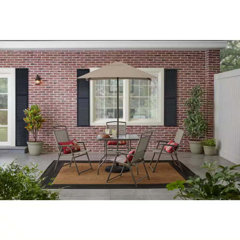 half patio set with umbrella BTMWAY 2 Pcs Furniture Set, Outdoor Wicker Half-moon Sectional F  btmway or deck 5pc Outdoor Dining Set with