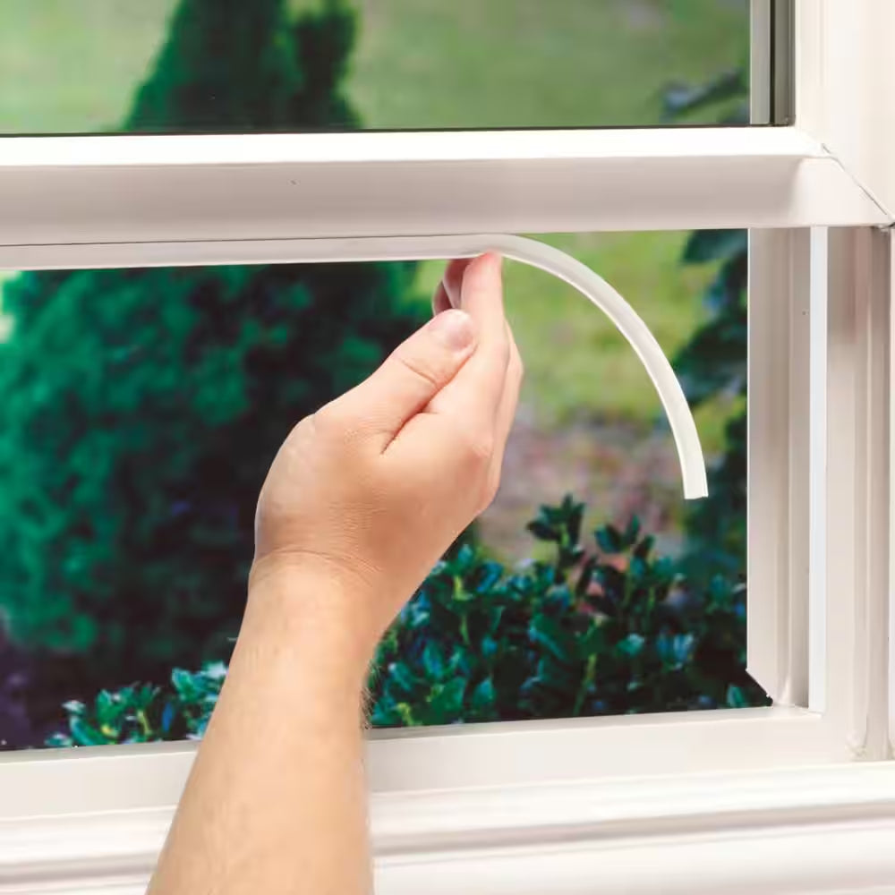 0.375 In. X 17 Ft. White Silicone Rubber Window Seal for Ex-Large Gaps Weatherstrip Roll