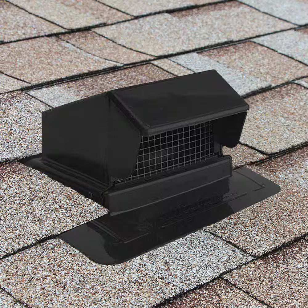 4 In. Black Plastic Roof Cap Vent