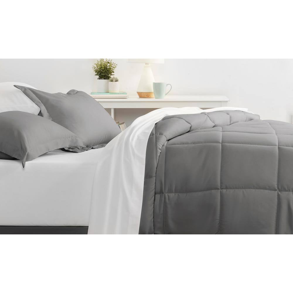 Performance 8-Piece Gray Queen Comforter Set