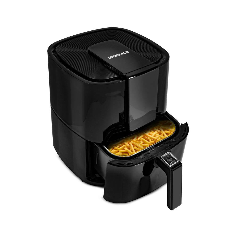 5.5 Qt. Black Digital Air Fryer with Slide Out Pan/Detachable Basket