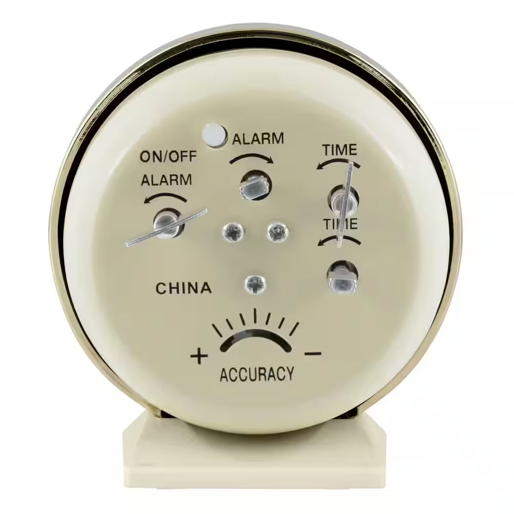 4 In. round Loud Bell Keywind Analog Alarm Clock