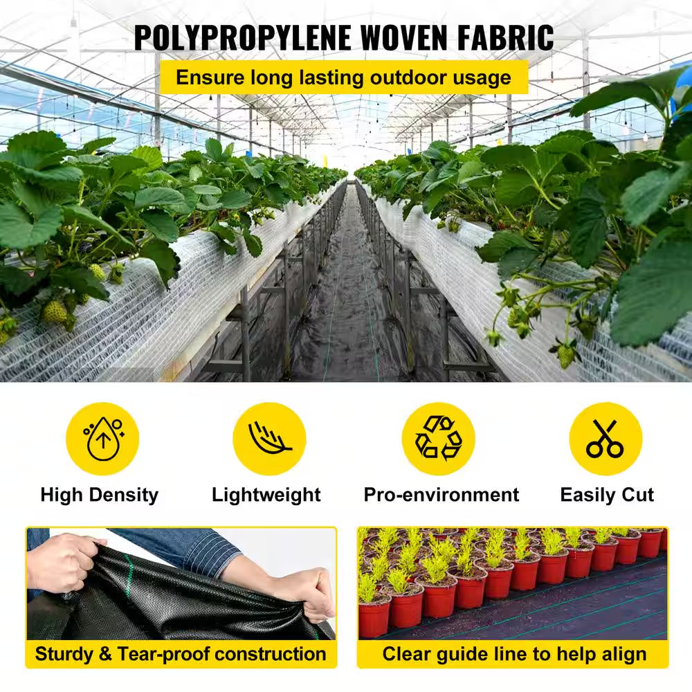 6 Ft. X 300 Ft. Premium Weed Barrier Fabric Heavy-Duty, Weed Barrier Landscape Fabric
