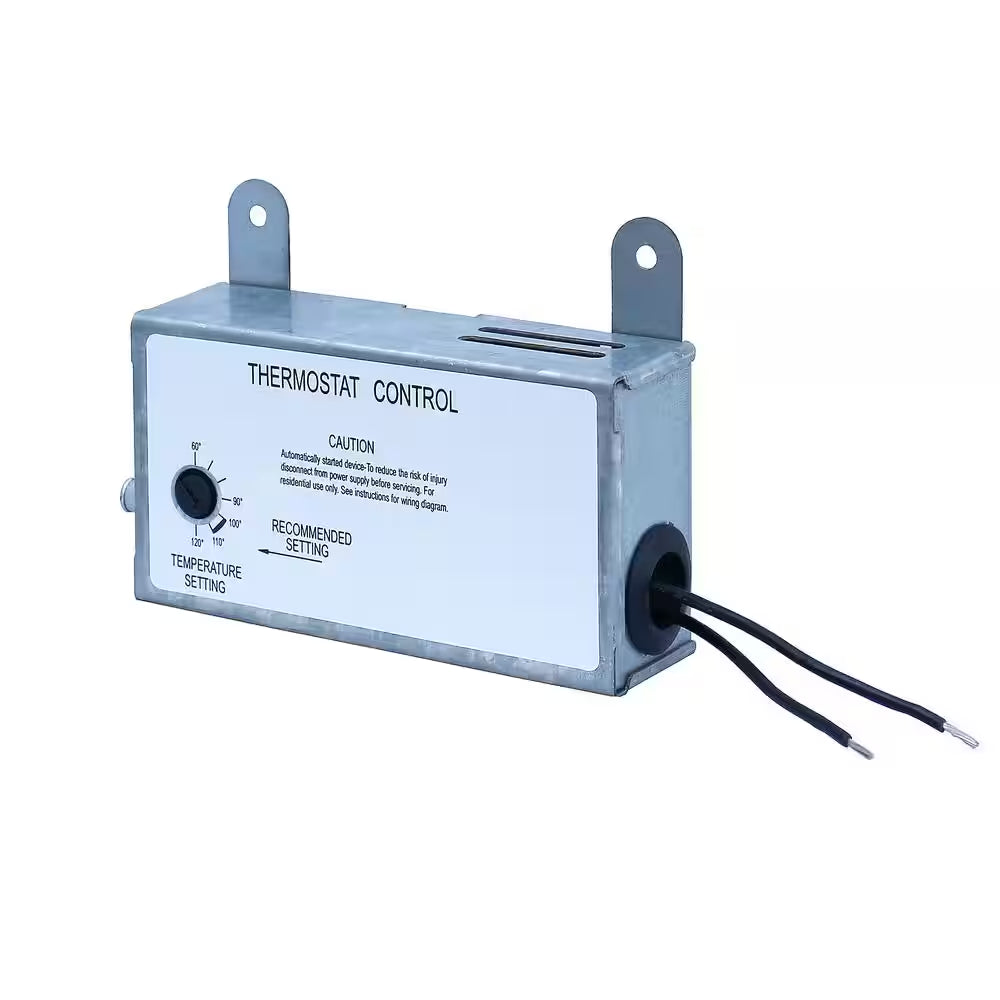 10 Amp Exhaust Fan Thermostat Control, Silver