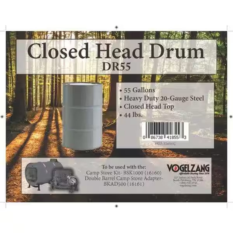 55 Gal. Sealed Closed Top Drum