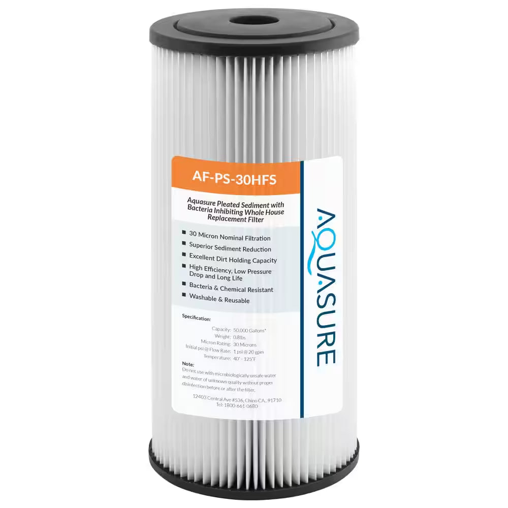 Fortitudev2 Pleated Sediment Whole House Water Filter Cartridge