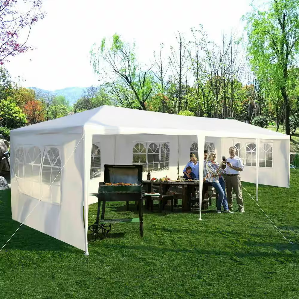 10 Ft. X 30 Ft. White Canopy Heavy-Duty Gazebo Pavilion Event Party Wedding Outdoor Patio Tent 5 Sidewall