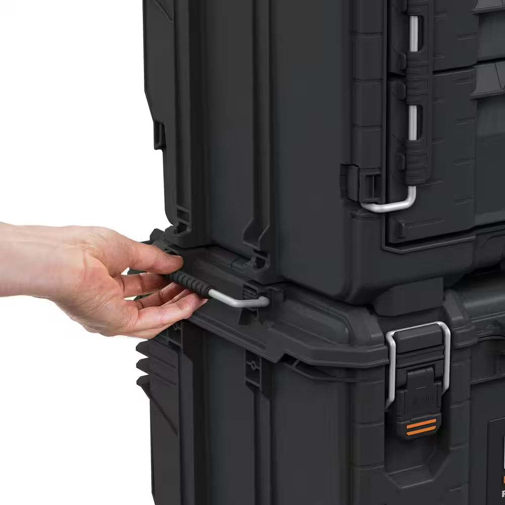 Pro Gear System Gen 2.0 14.6 In. W Black Resin XL 3 Drawer Durable Hand Tool Box with Dividers for Internal Organization