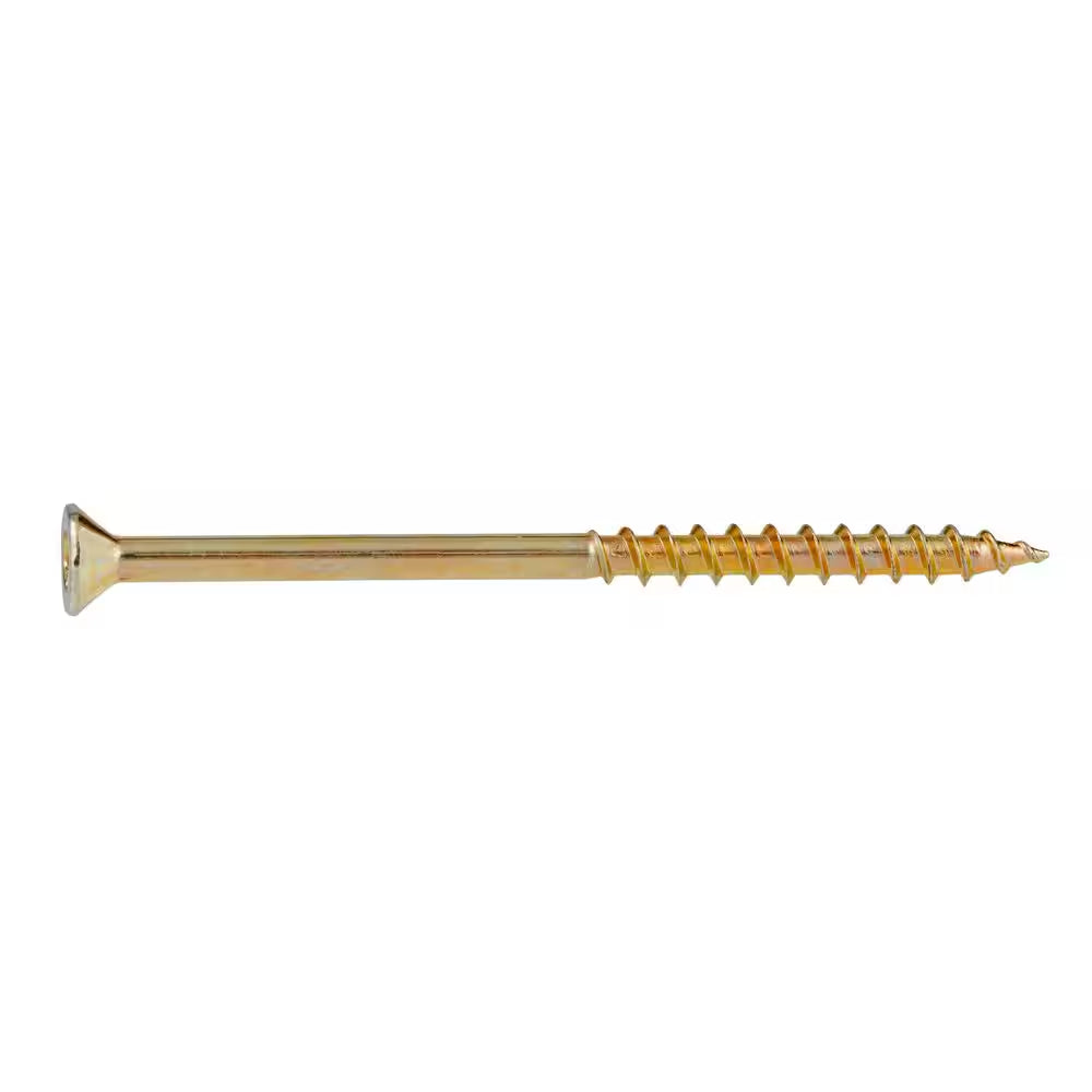 #9 X 3 In. Yellow Zinc Star Torx Drive Flat Head Wood Construction Screw (900-Piece)