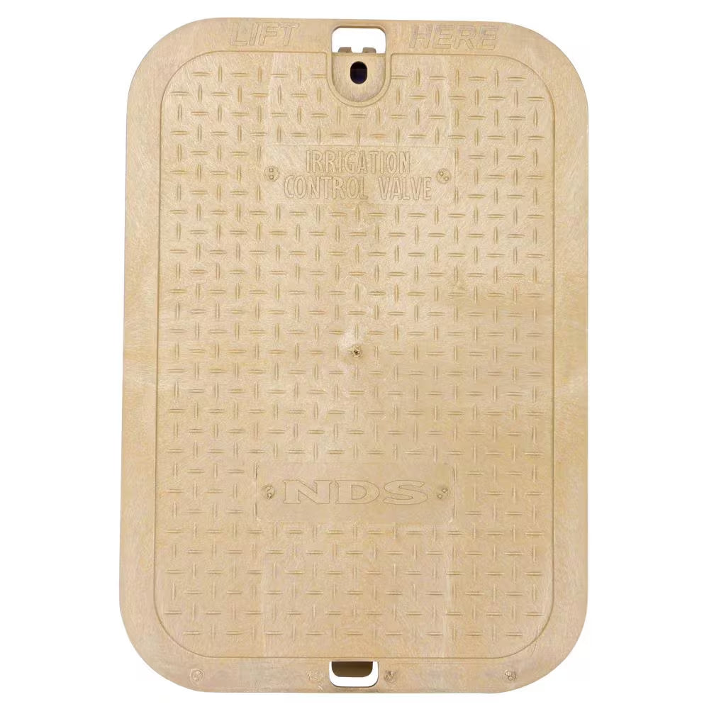14 In. X 19 In. Rectangular Standard Series Valve Box Extension & Cover, 6-3/4 In. Height, Sand Box, Sand ICV Cover