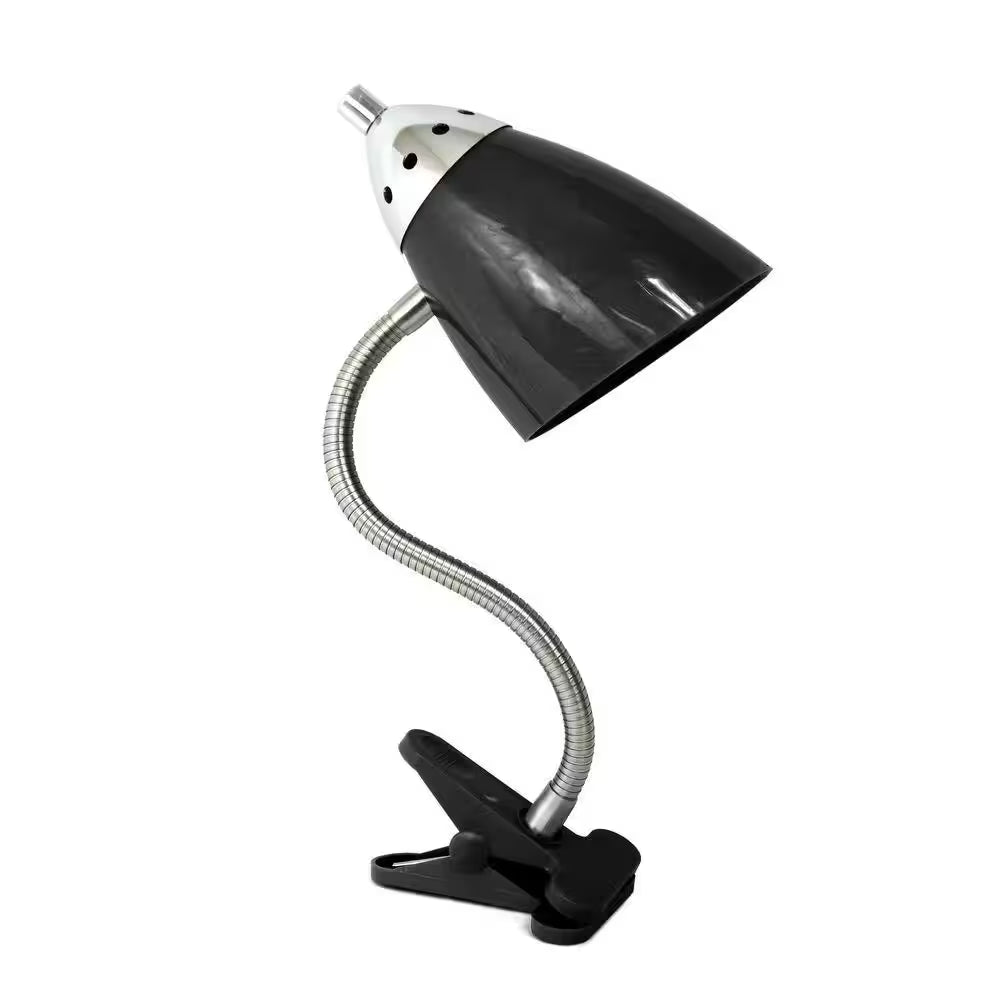 14 In. Black Flossy Flexible Gooseneck Clip Light