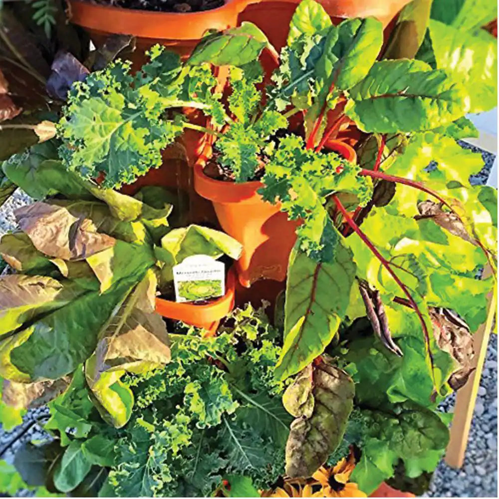 12 In. X 5.5 In. Terracotta Plastic Vertical Stackable Planter (5-Pack)