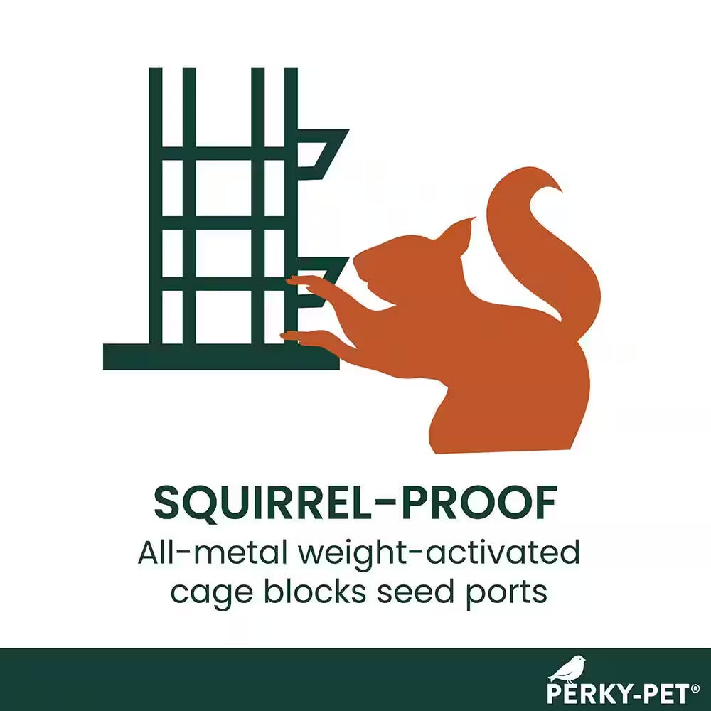 Squirrel-Be-Gone Squirrel-Resistant Metal Durable Wild Bird Feeder - 2 Lb. Capacity