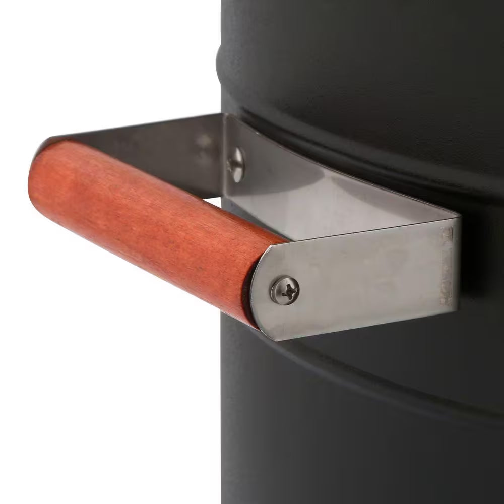 Double Grid Charcoal Water Smoker in Black