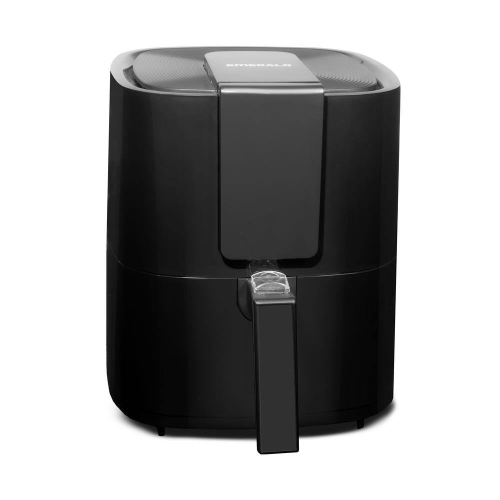 5.5 Qt. Black Digital Air Fryer with Slide Out Pan/Detachable Basket