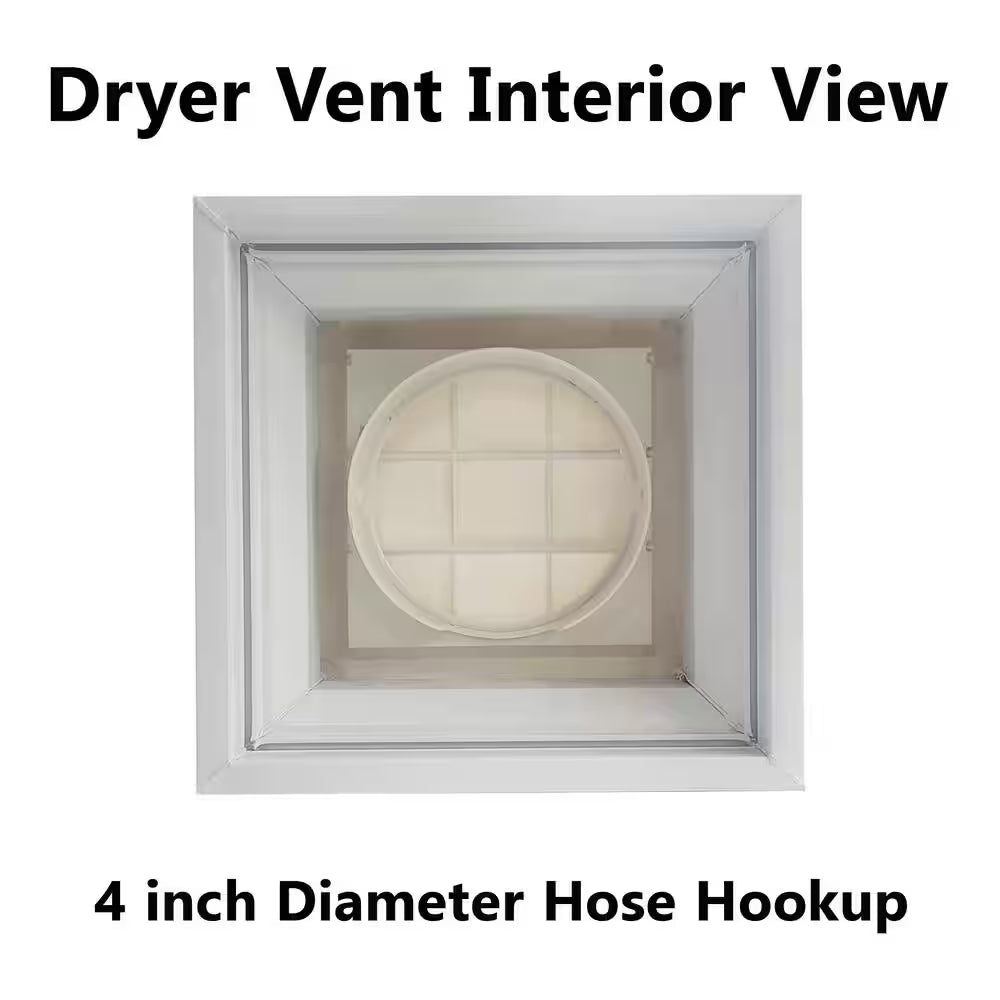 31 In. X 13.5 In. X 3.125 In. Frameless Wave Pattern Glass Block Window with Dryer Vent