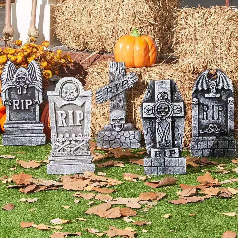17” Halloween Foam RIP Graveyard Tombstones