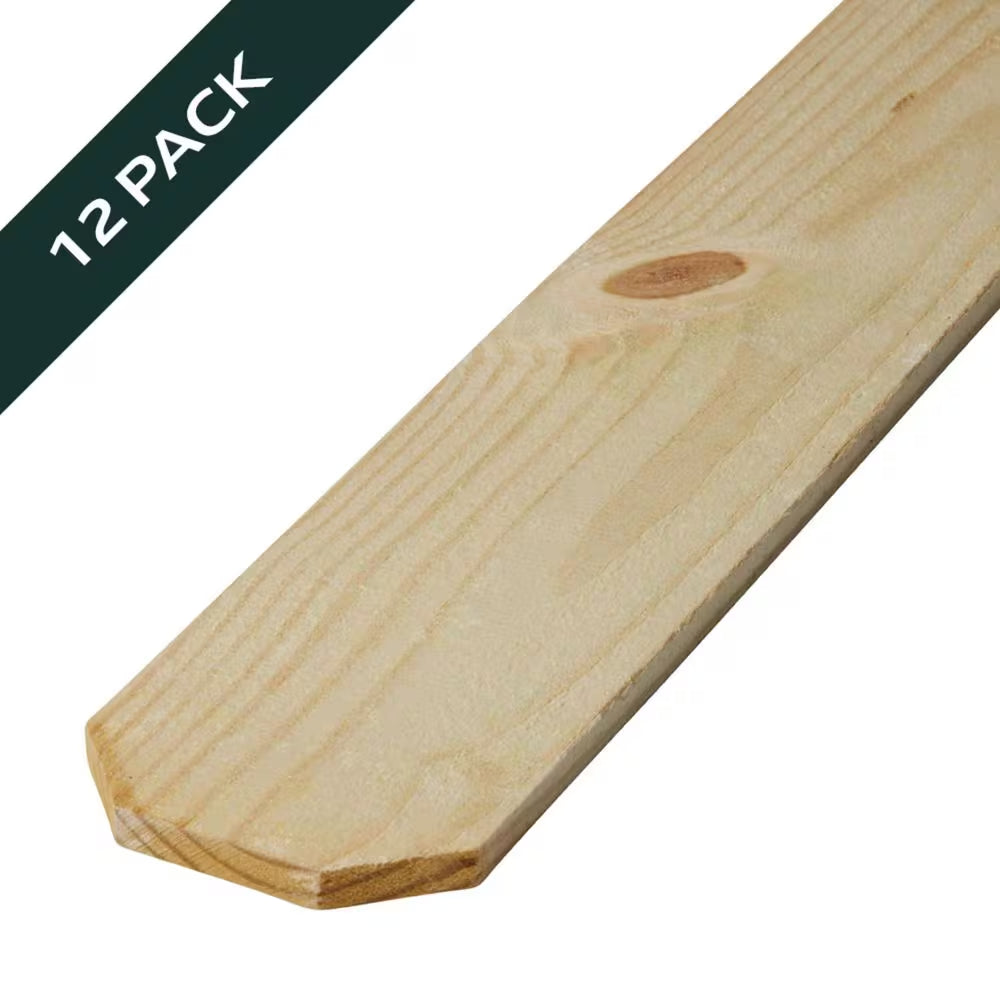 1/2 In. X 4 In. X 6 Ft. Dog Ear Brazilian Pine Fence Picket (12-Pack)