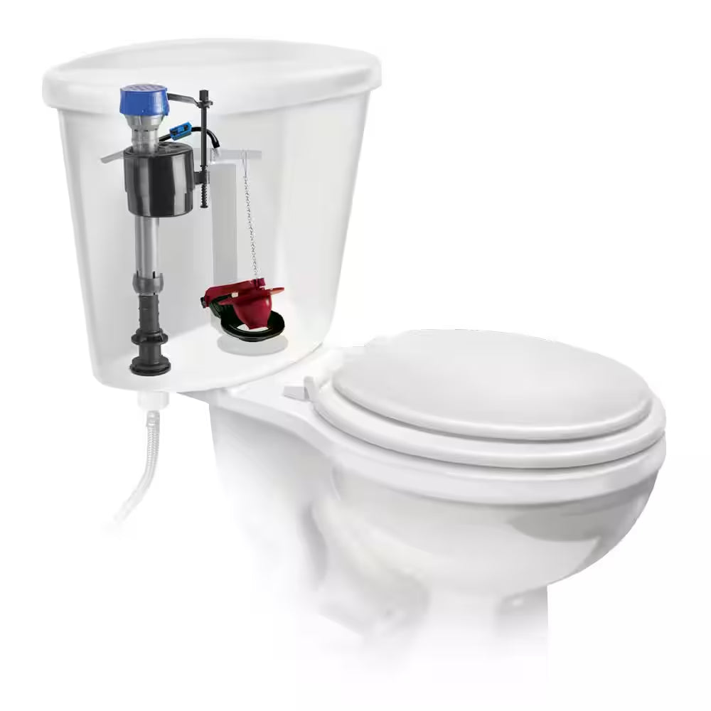 No Tank Removal Performax Universal High Performance Toilet Fill Valve and 2 In. Flapper Repair Kit