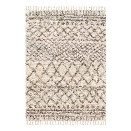 Caspian 6 Ft. X 9 Ft. Cream Moroccan Area Rug