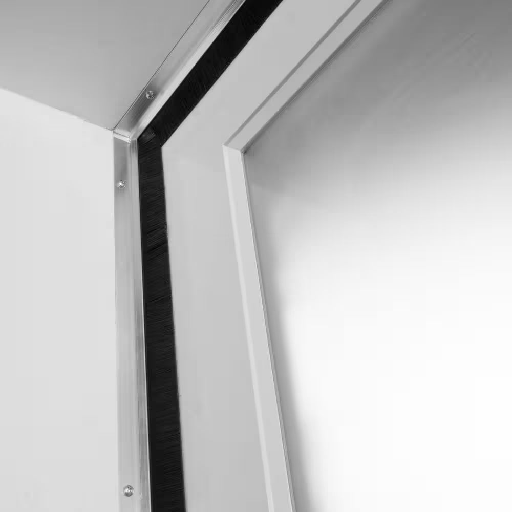 Garage Door Brush Weather Seal with Aluminum Retainer with 1 In. Brush - Single Car Garage