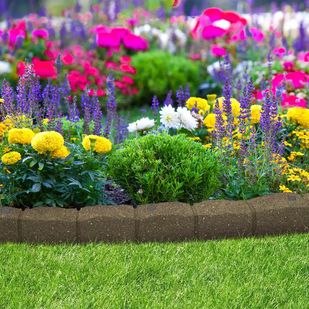 Roman Stone 4 Ft. Earth Rubber Garden Edging